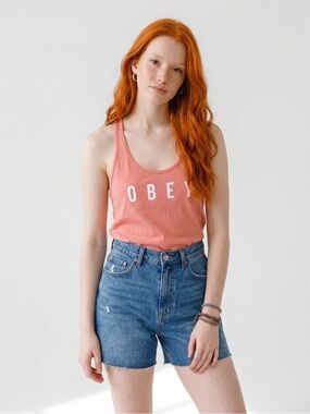 Obey racer back tank top size small